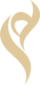 Logo Art of feminine presence, goldene geschwungene Linien
